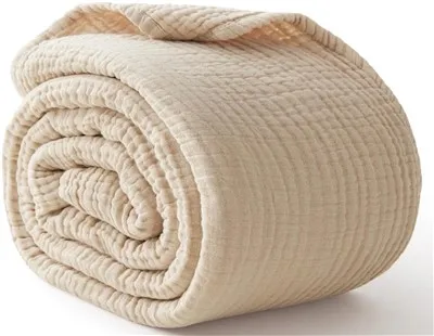 Couvertures en mousseline 100 % coton 6 couches.